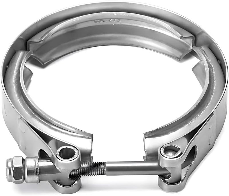 NYTKL 2.75 Inch V Band Clamp,Male Female 304 Stainless Steel Quick Release Flange Exhaust Clamp, V-Band for Pickup Truck Turbo Downpipe Exchange Exhaust Systems, Car Accessories - Image 1